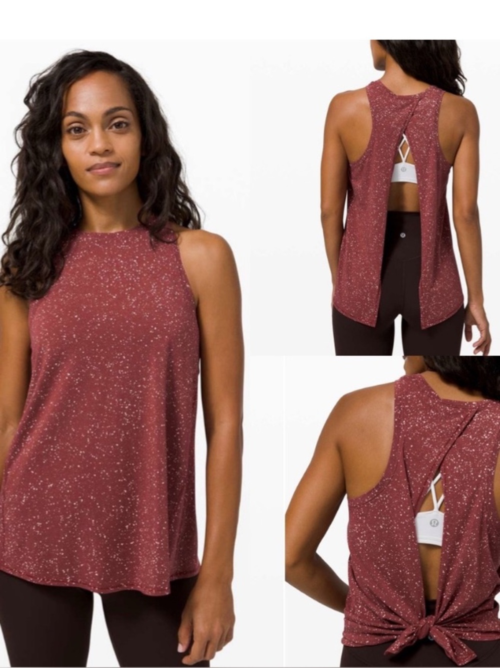 Lululemon All Tied Up Tank Splatter Dye Savannah 6